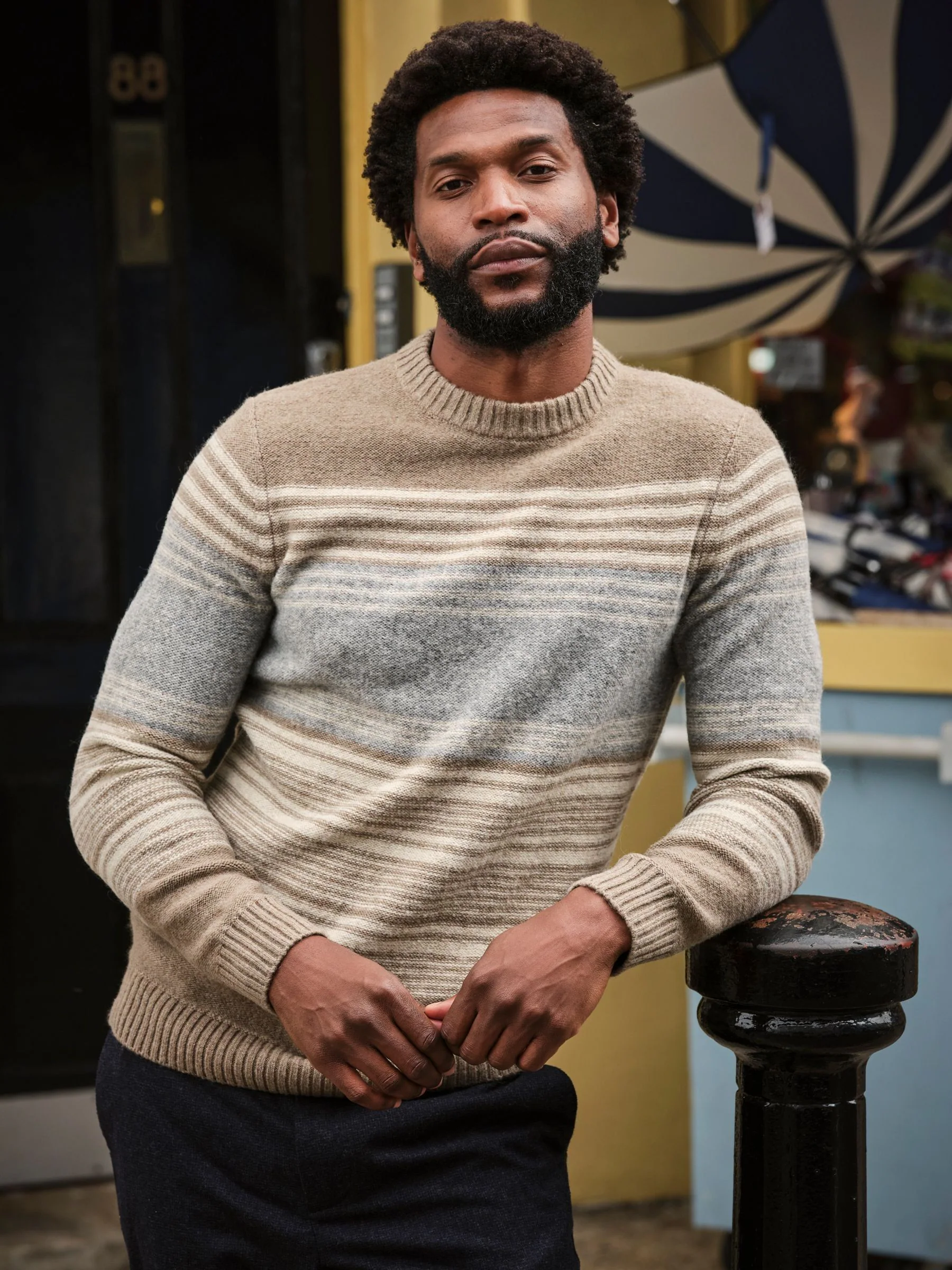 Natuurlijk - FatFace Stripe Crew Neck Knitted Jumper