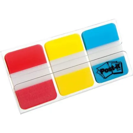 Post-it® Haftstreifen Index Strong, Grundfarben, 3 x 22 Streifen
