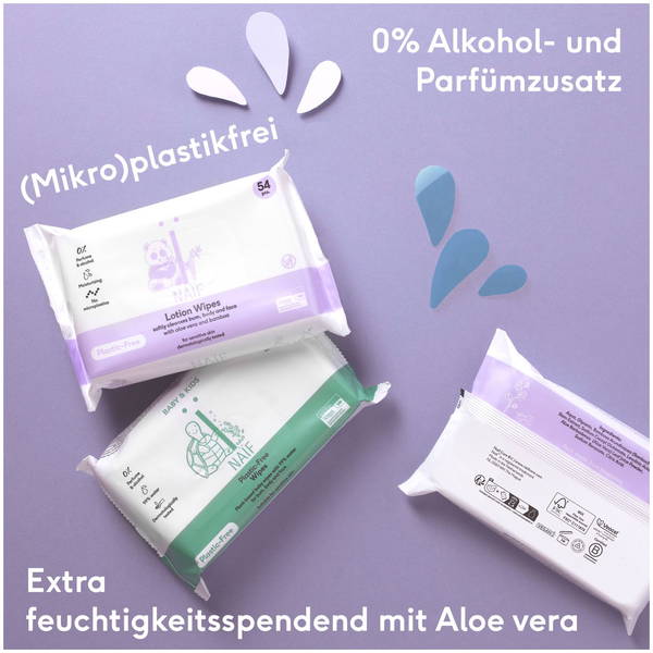 NAÏFNAÏF   Kunststofffreie Lotion Baby Feuchttücher 432 Stück