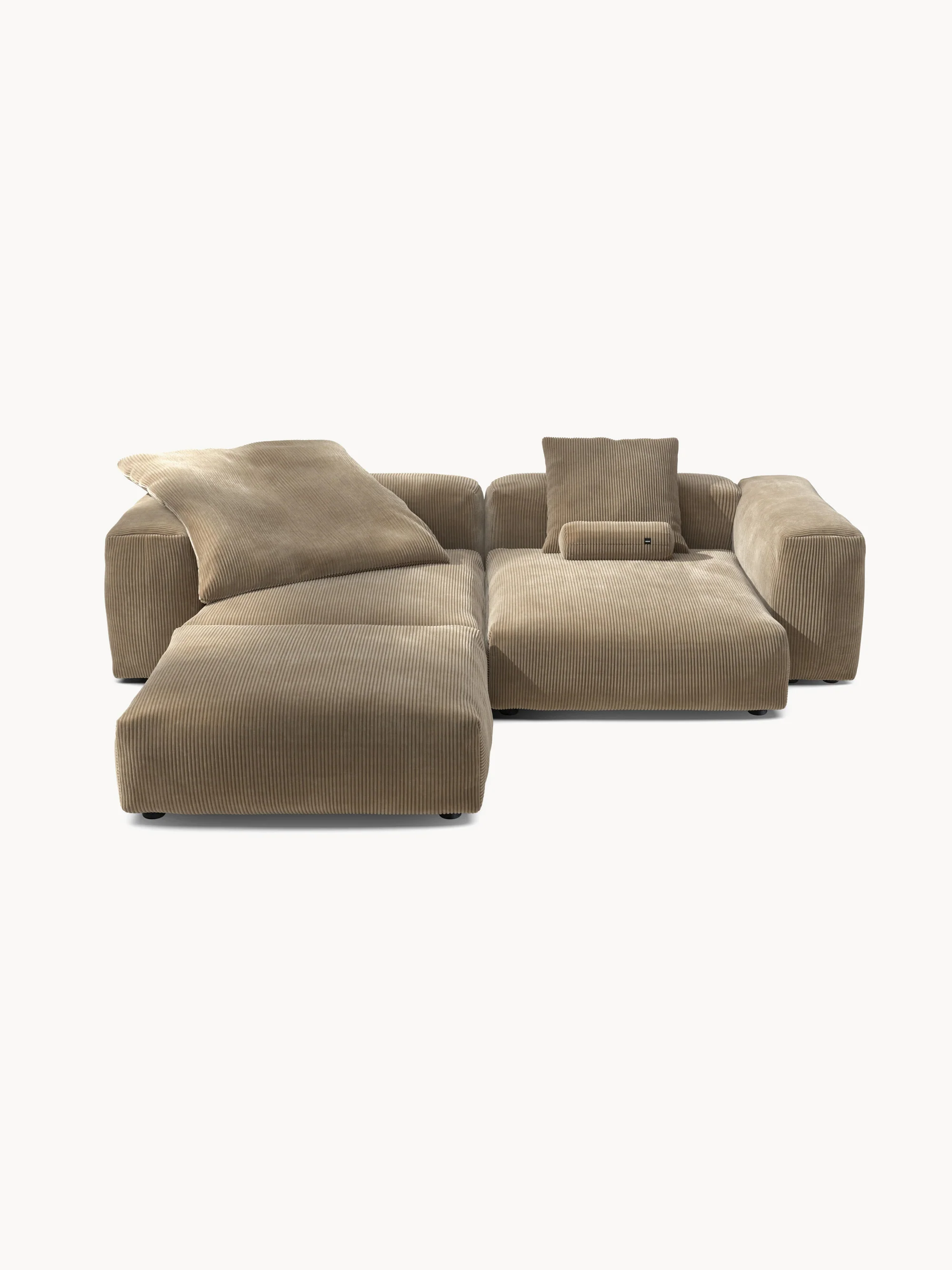 Modulaire hoekbank Vetsak (3-zits) van corduroy