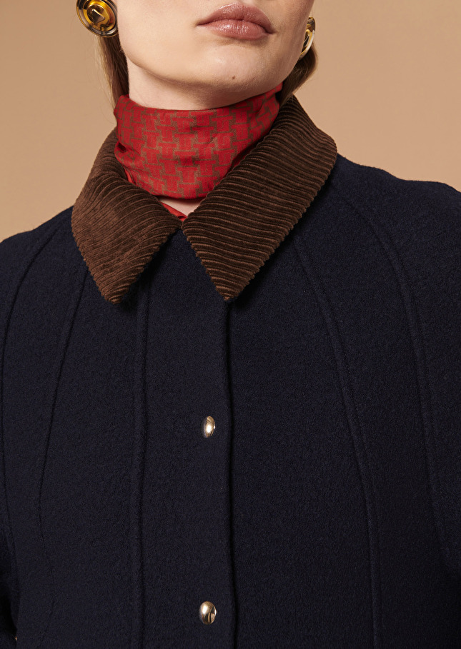 Manteau Marlableu nuit en laine