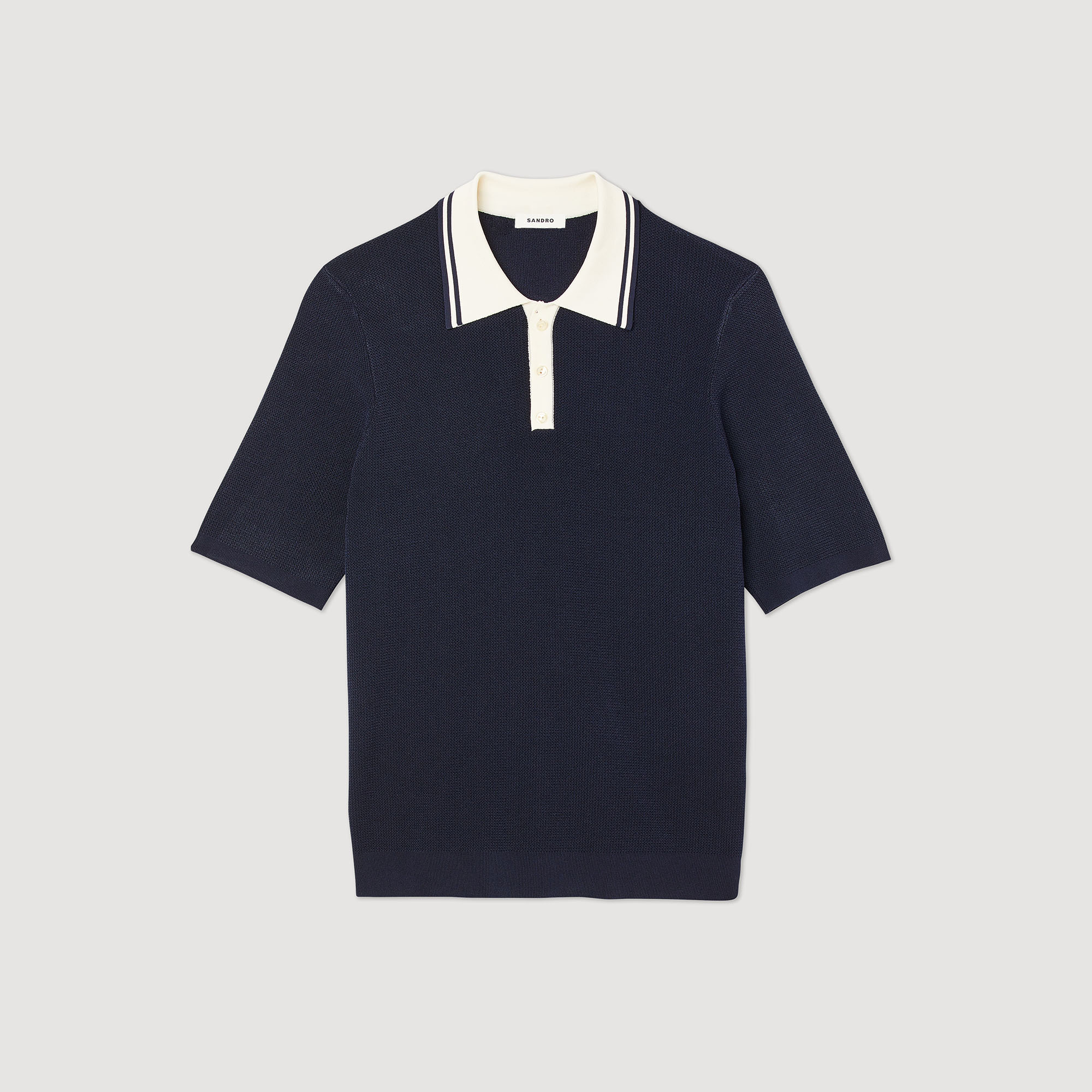 Polo á col contraste