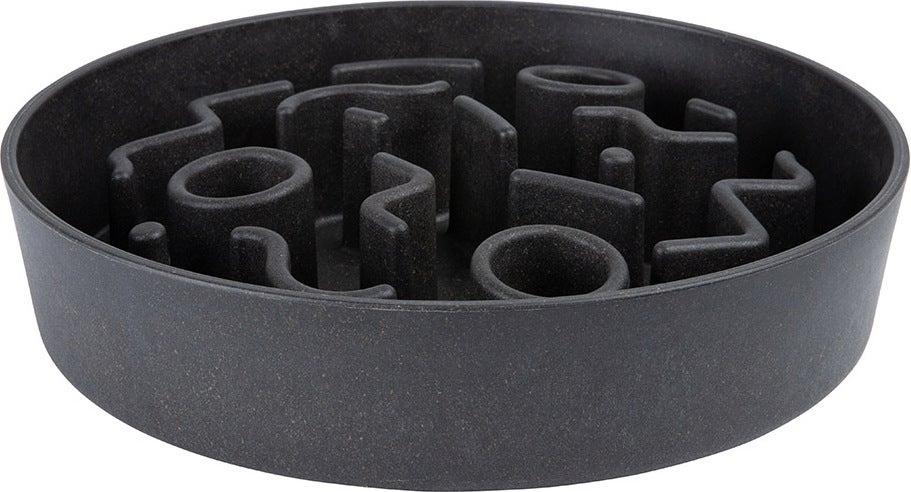 District 70 hondenvoerbak Bamboo slow feeder L grijs D 28 H 6,2 cm