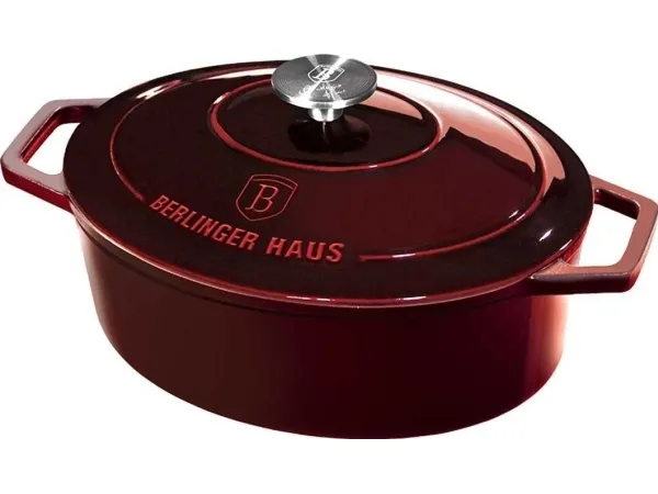 Berlinger Haus Ketaus puodas, 30x22x12cm, 4,65L | Metallic Line Burgundy Edition BH/6499