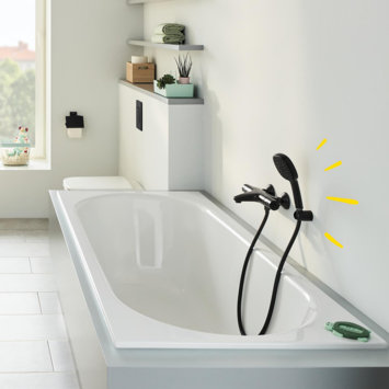 Grohe Thermostatische Badkraan Precision Trend  met omstel 15cm Mat Zwart