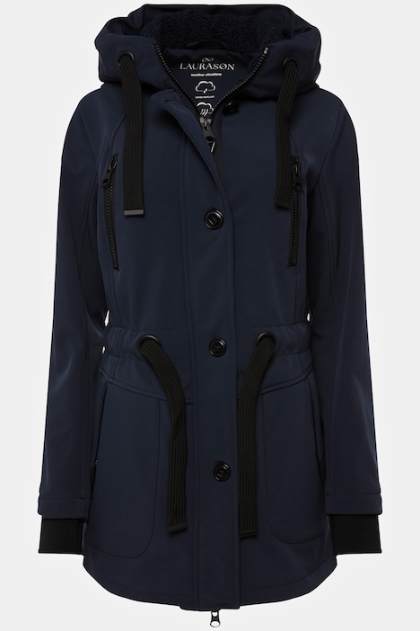 Softshell-Jacke, Fleece-Innenseite, Kapuze mit Teddyfutter