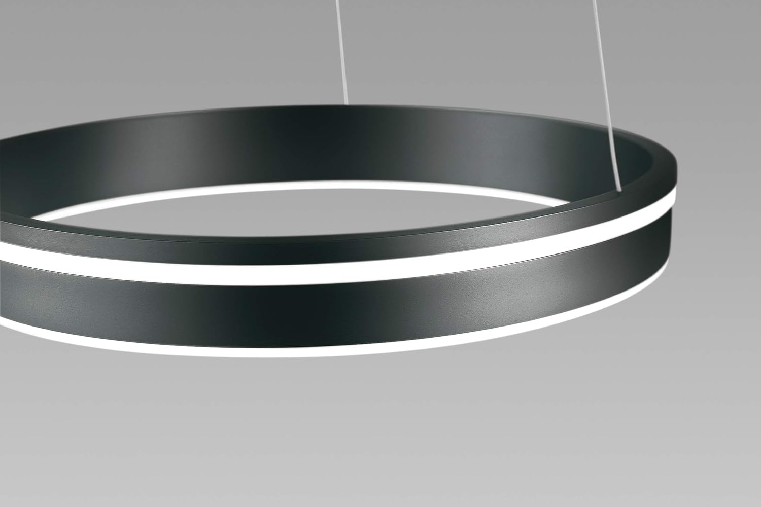 Paul Neuhaus Q-VITO LED Pendelleuchte, Works with Alexa – Smart Home, Fernbedienung CCT warmeiß – kaltweiß (40cm Anthrazit)