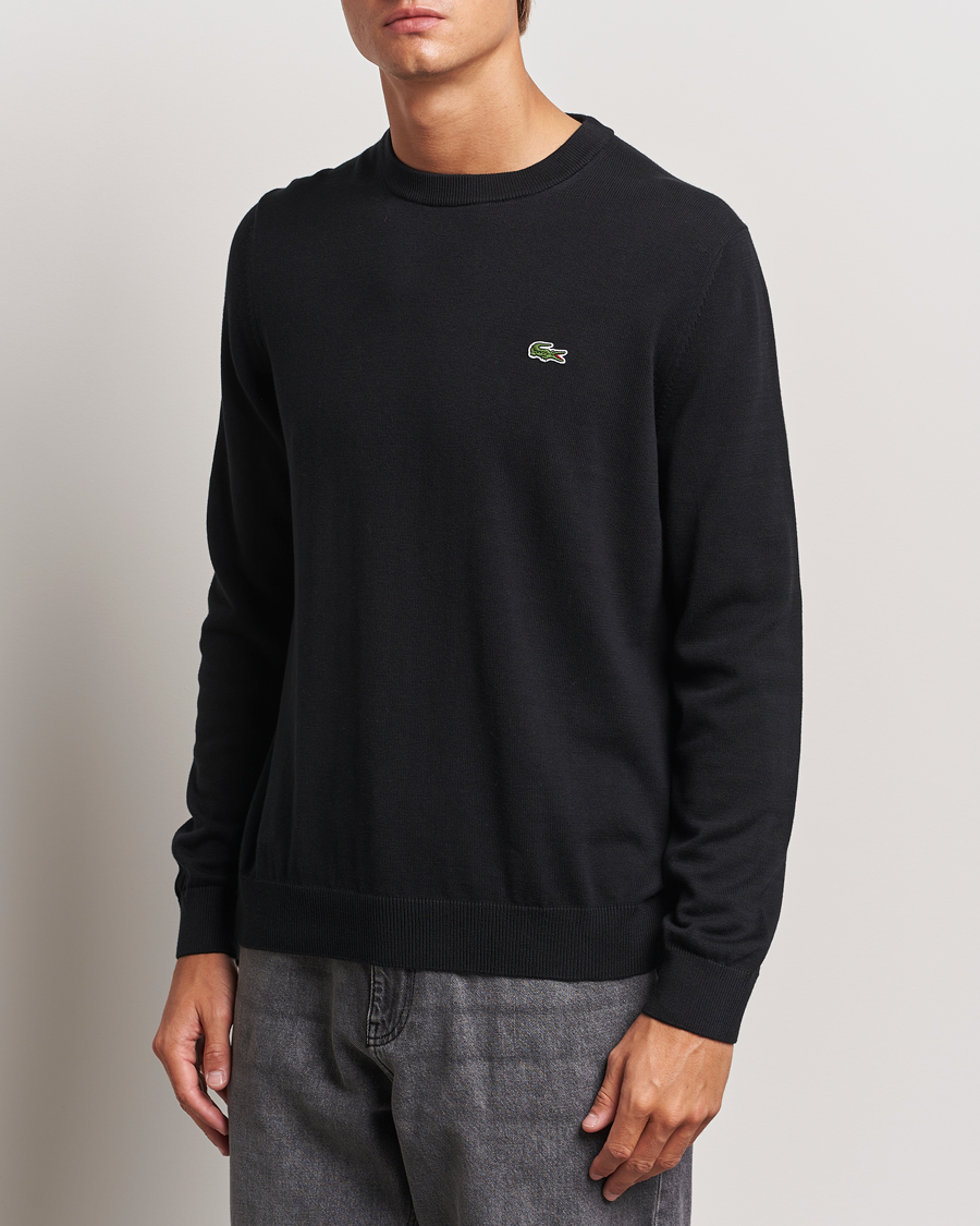Lacoste Cotton Knitted Sweater Black