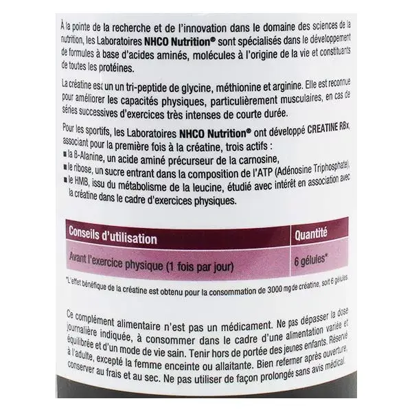 NHCO Creatina Rbx B-Alanina e HMB 120 cápsulas