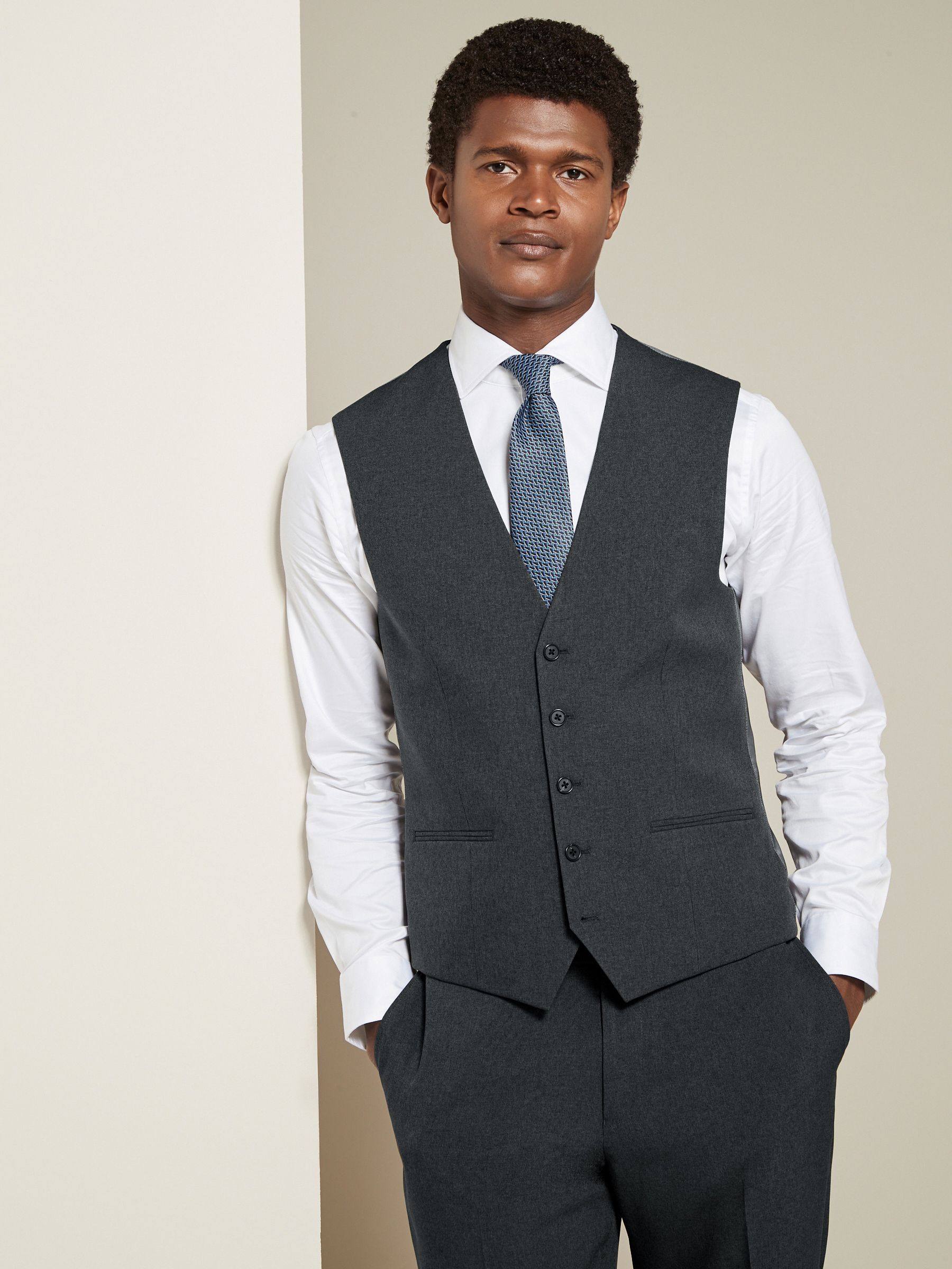 Antraciet - Regular fit must-have gilet