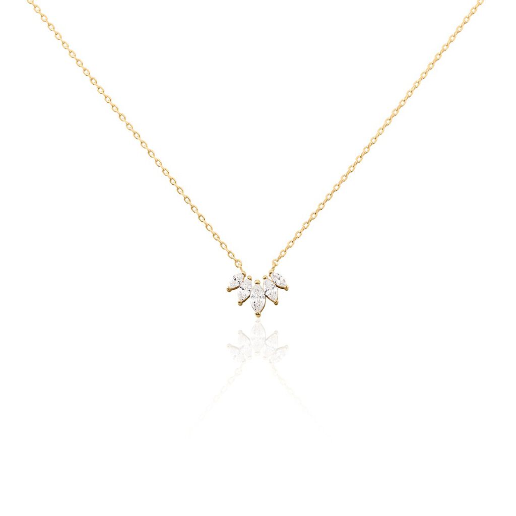 Collier Amazonia Plaqué Or Jaune Oxyde De Zirconium