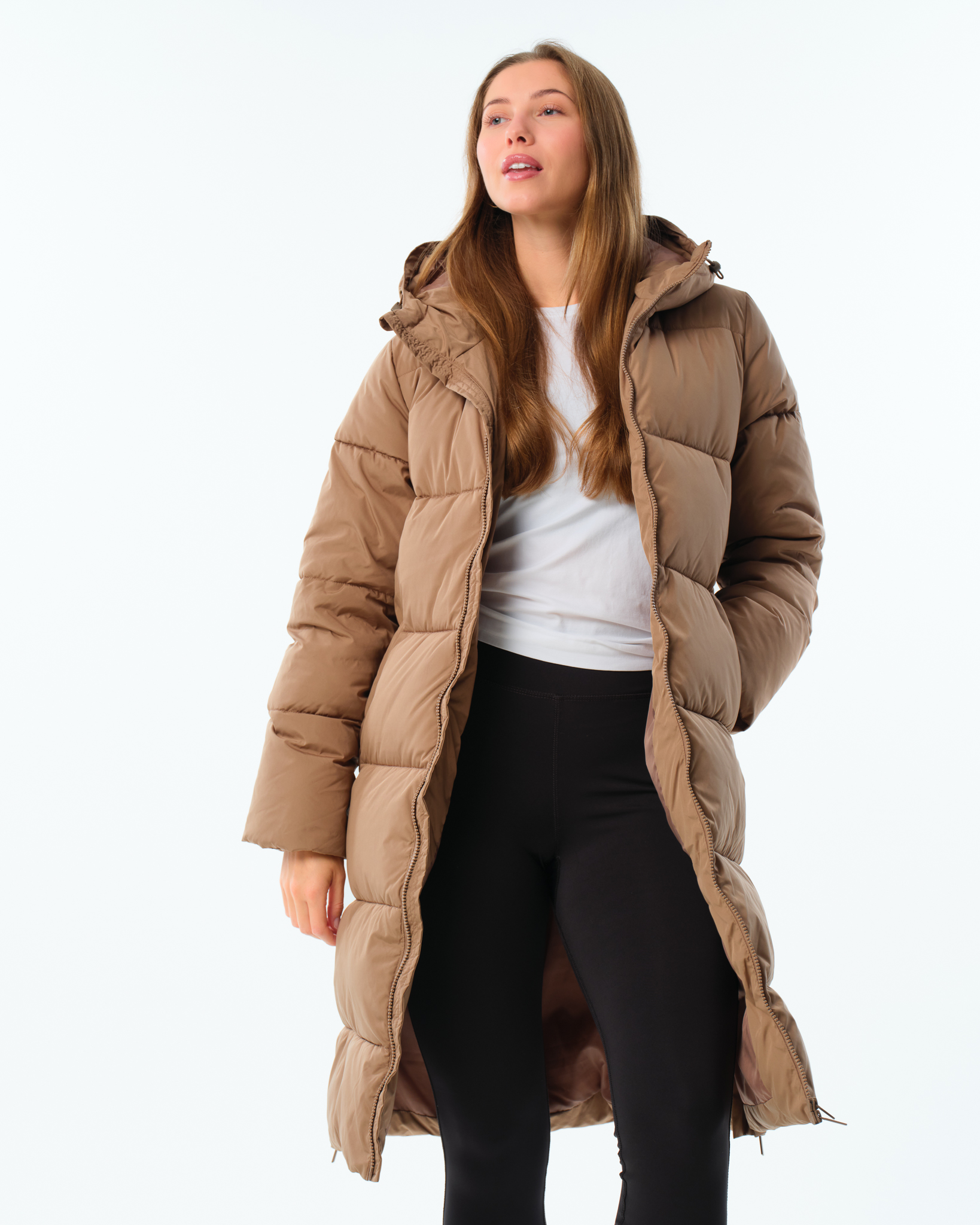 LEVITY Agnes Long Puffer Parka Mole Brown