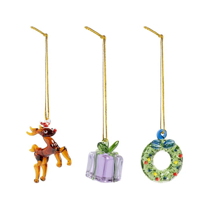 &klevering - Merry Ornament #1, mehrfarbig (3er-Set)