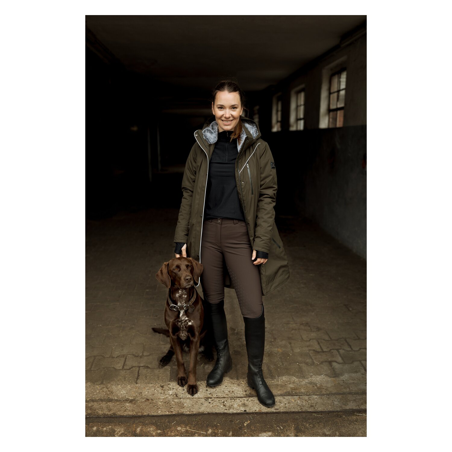 ARIAT Gesäßeinsatz-Reithose Tri Factor Vivacity Half Grip  - mole