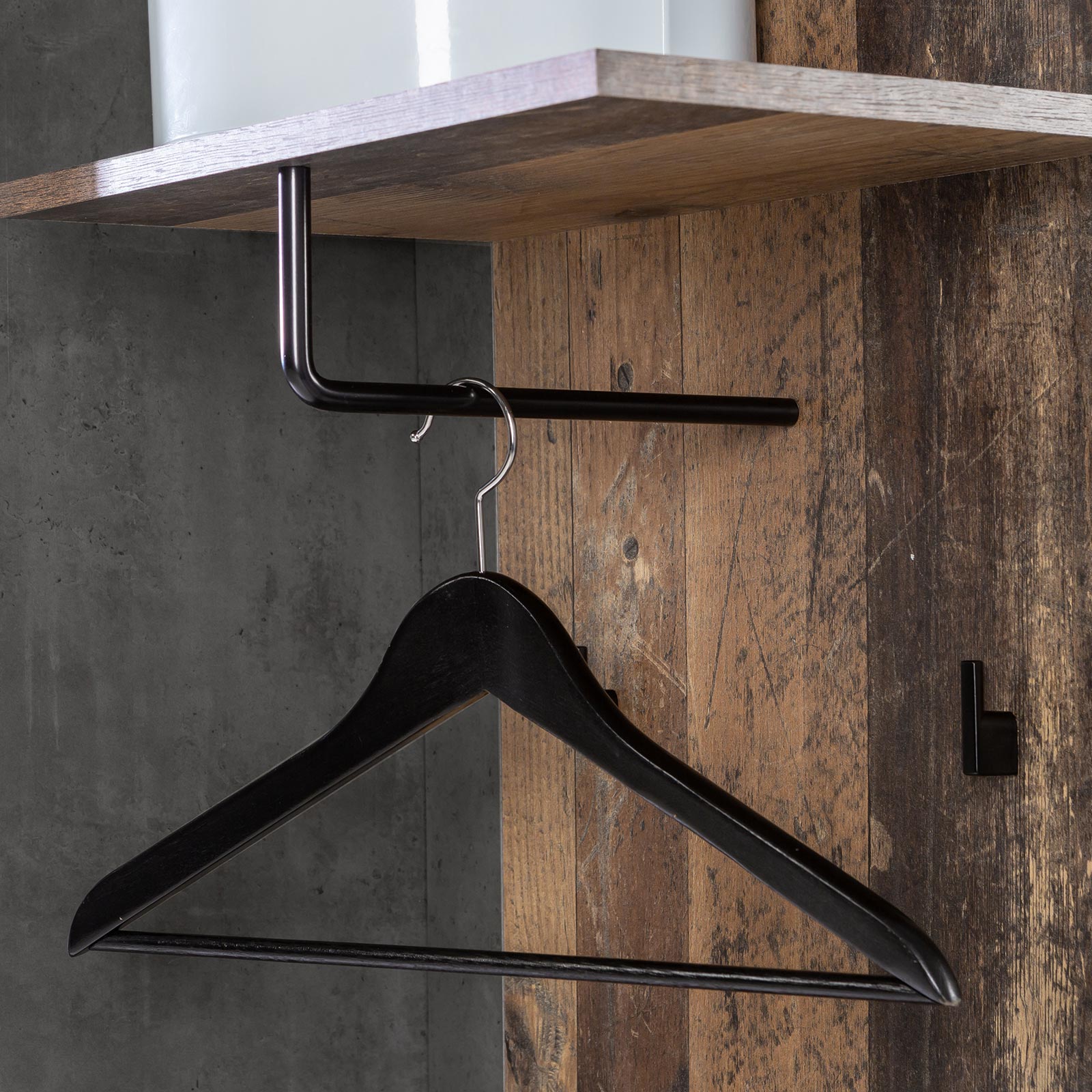 Garderobe - Old Wood Vintage - Beton-Optik - 93 cm