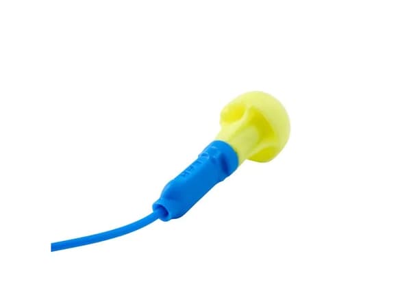 3M EX01020, Gjenbrukbar øreplugg, In-ear, Blå, Gult, Koblet med ledninger (ikke trådløs), 38 dB, Polyurethan, Polyvinylklorid (PVC)