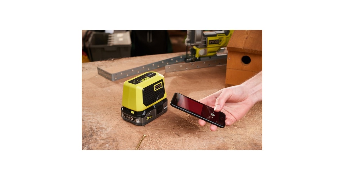 Ryobi18 V ONE+ Battery Bluetooth Box Mini luidspreker  (Groen/zwart, zonder accu)