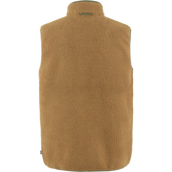 Veste polaire randonnée FJALLRAVEN VARDAG PILE FLEECE VEST M BUCKWHEAT BROWN LAUREL GREEN