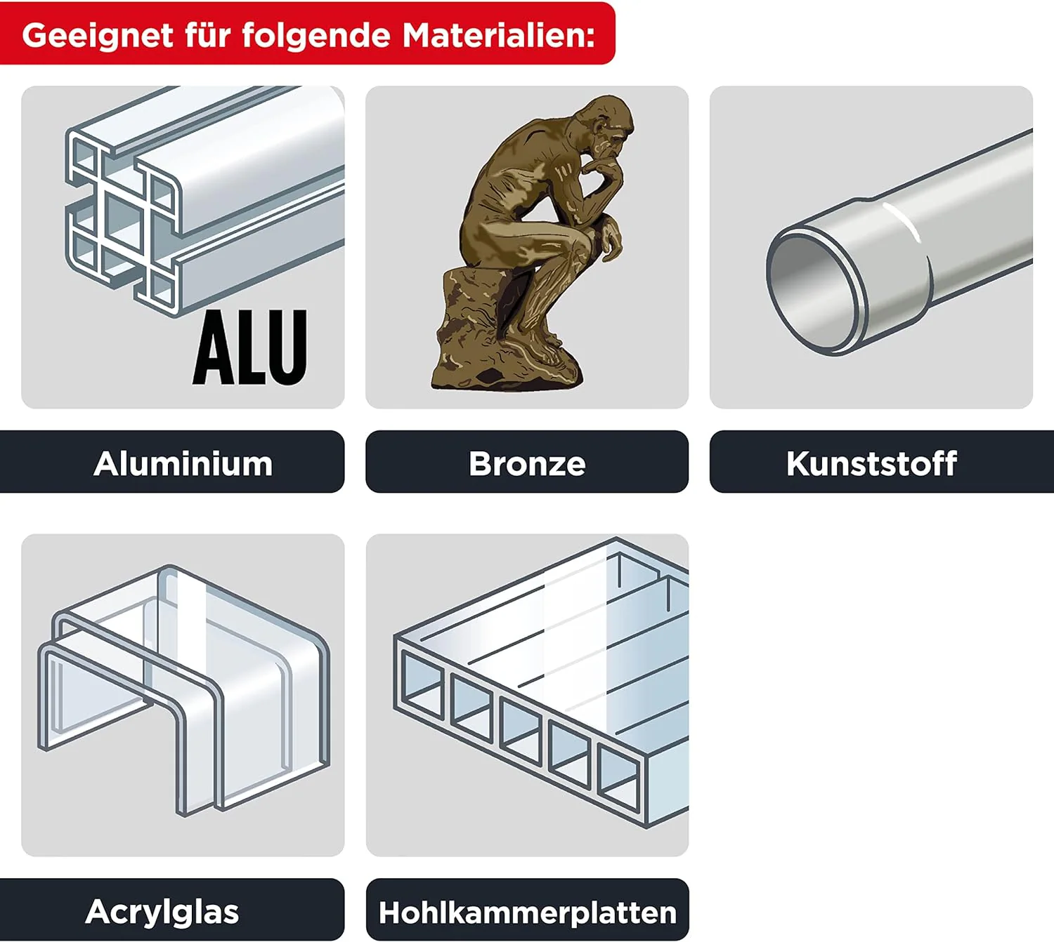 kwb HSS Metallbohrer-Set - Titan Spiralbohrer-Satz in Industrie-Qualität, Werkzeug-Box 19-teilig