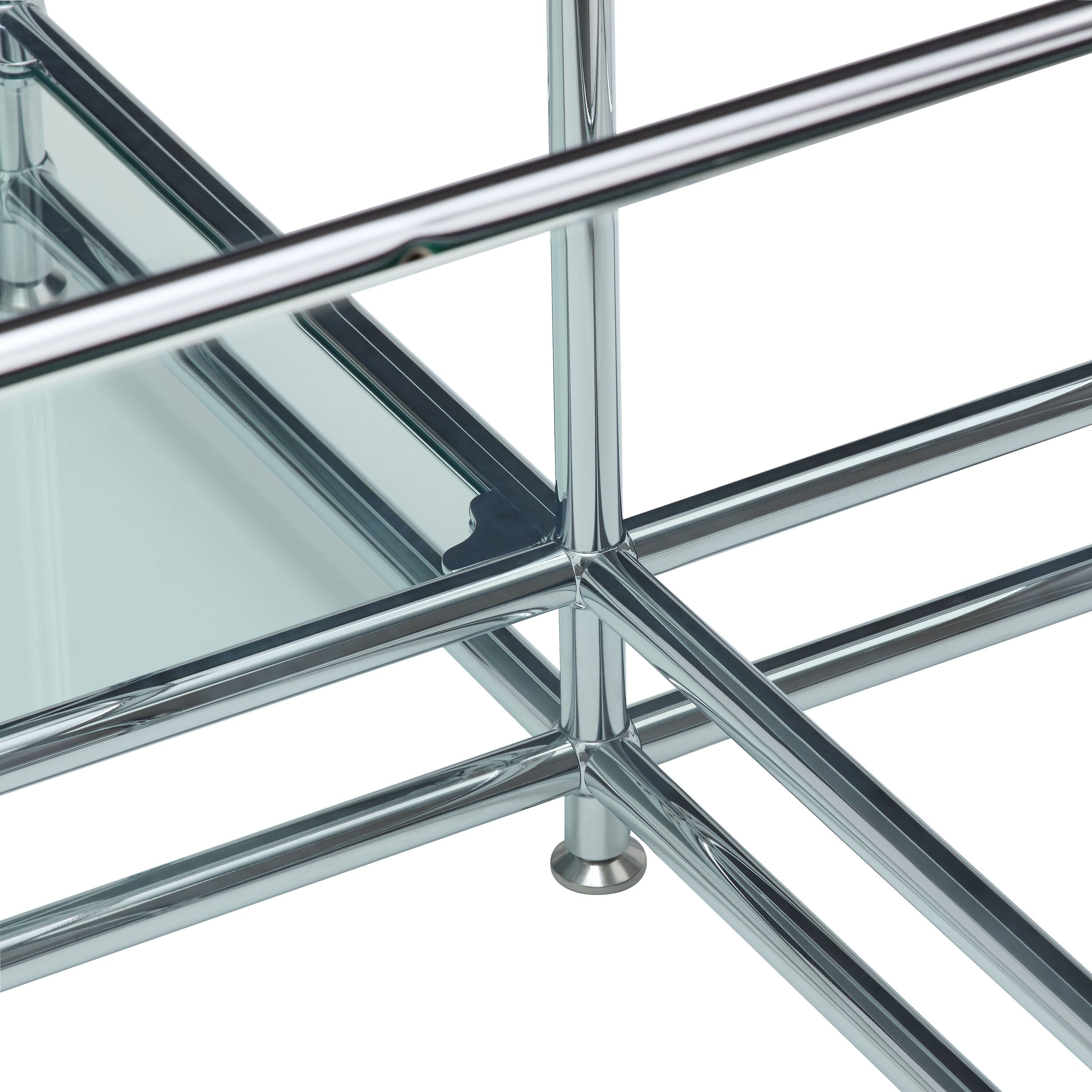 FLEXCUBE_Salontisch_Glas_taupe_152x116 - Taupe / B: 152.5 cm x T: 115.0 cm x H: 49.0 cm