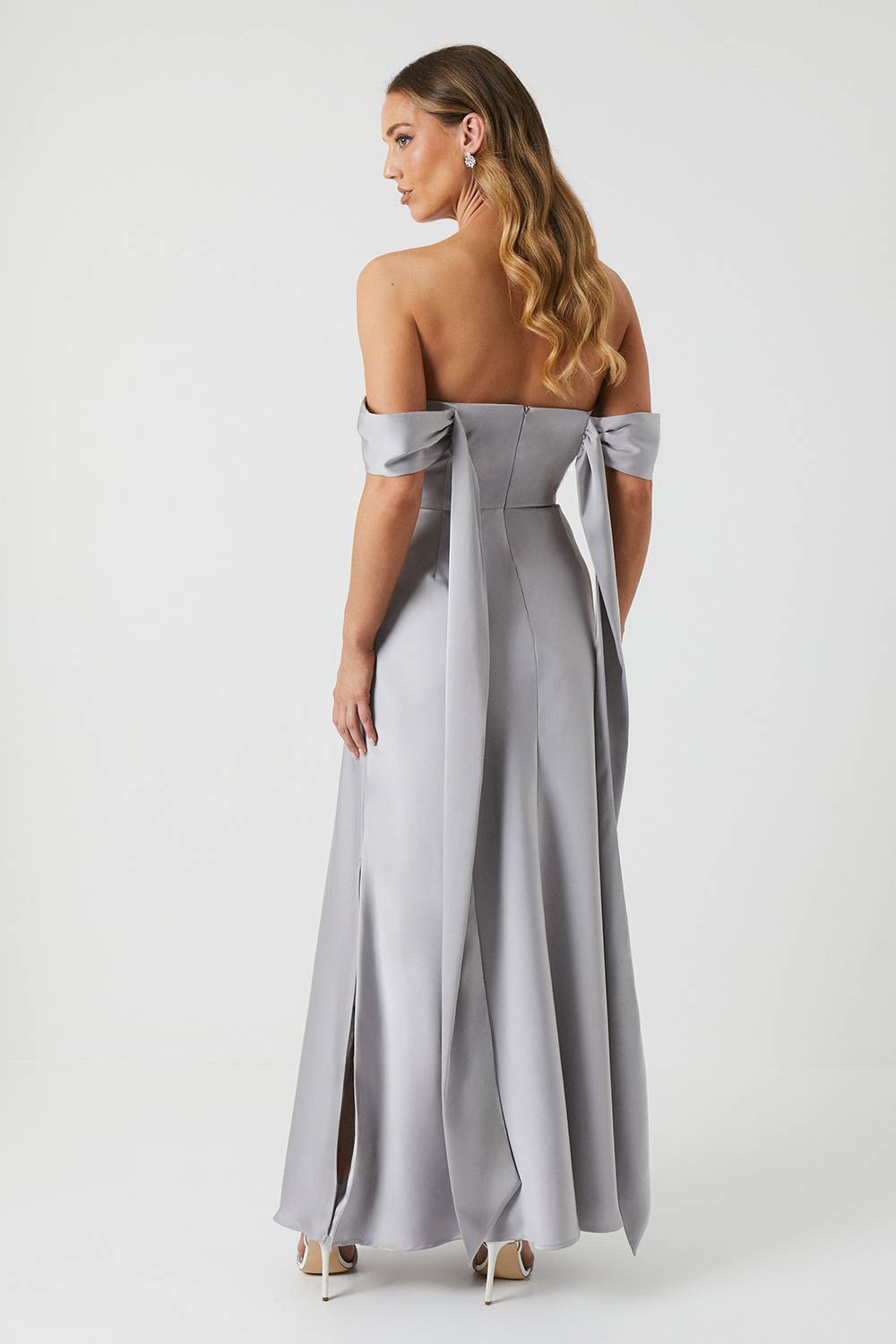 Coast Robe de Demoiselle d'Honneur Satinée Bandeau Épaules Dénudées