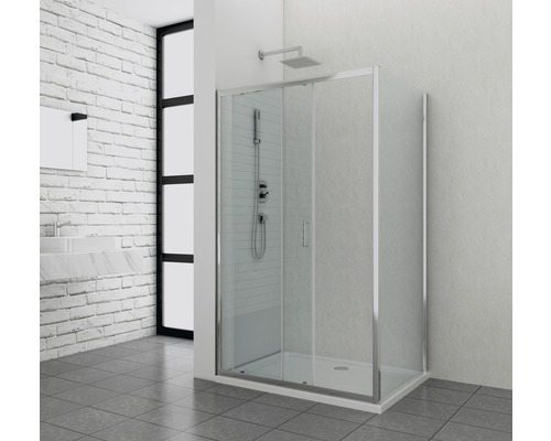 Badstuber Elite douche zijwand 90x195cm chroom