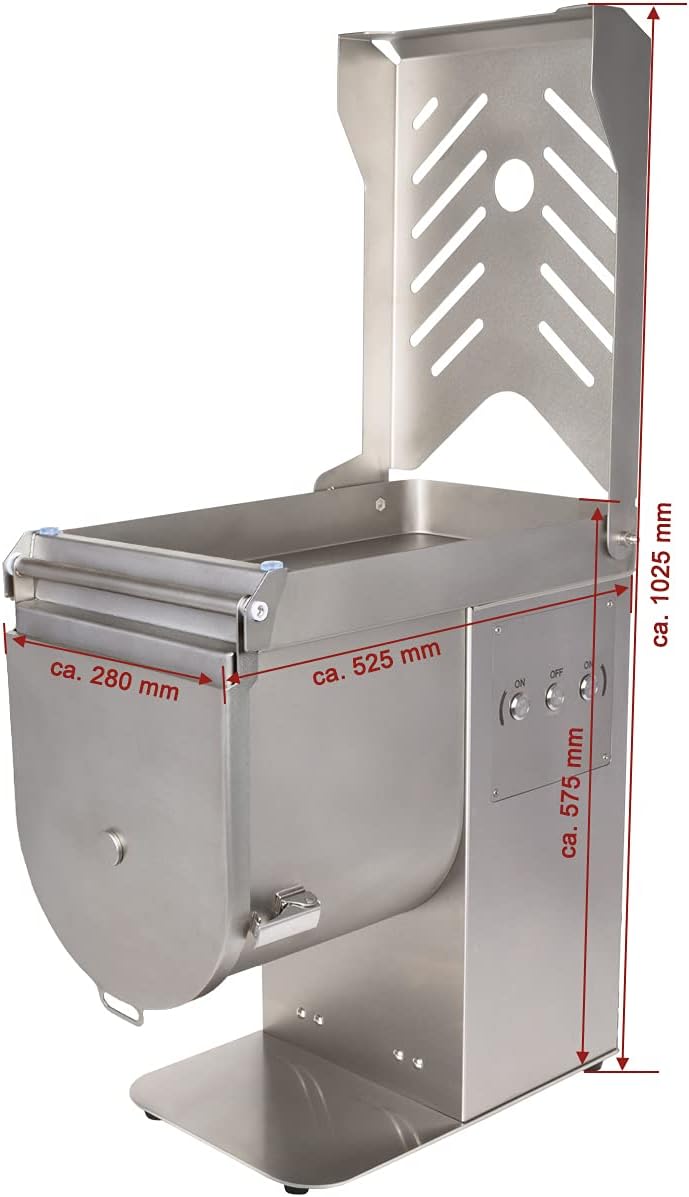 Beeketal 'Mixmaster-BP20' Marinator Vermenger elektrisch mit 20l Volumen, Deckel mit Auto-Stopp-Funktion und Sichtschlitzen, Mischrichtung rechts oder links