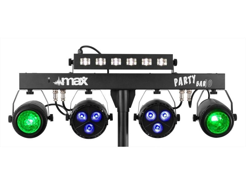 MAX Lichtset PartyBar 10 Bar mit 2x Par, 2x Jelly Moon und UV/Strobe