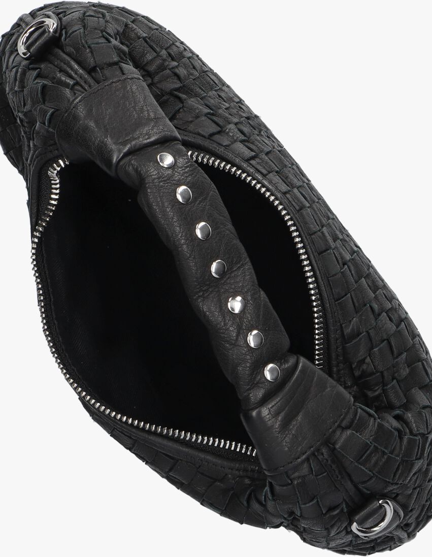 zwarte núnoo schoudertas dandy braided