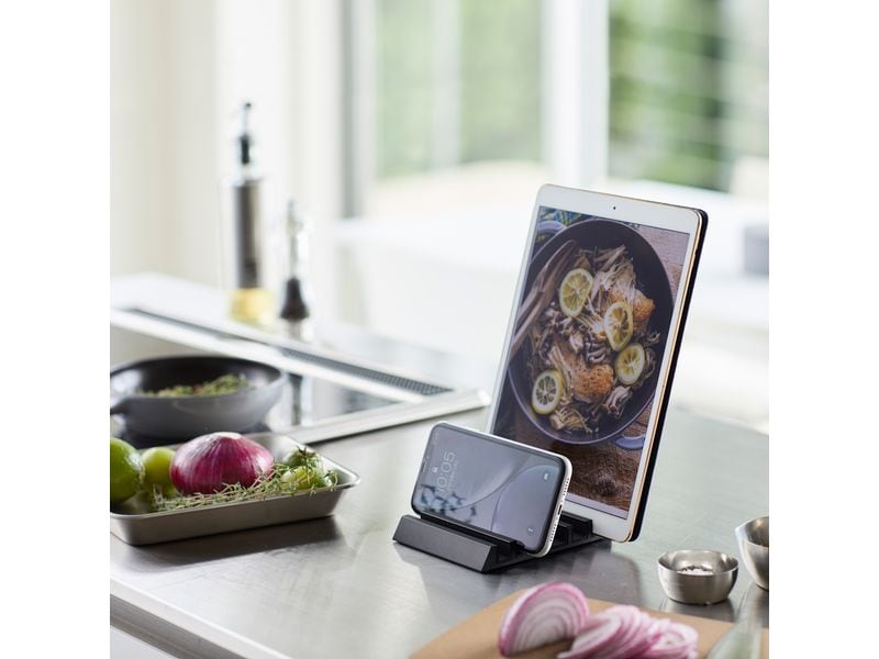 Yamazaki Halterung Tower 10 x 13 cm, Schwarz Tablet-Halter