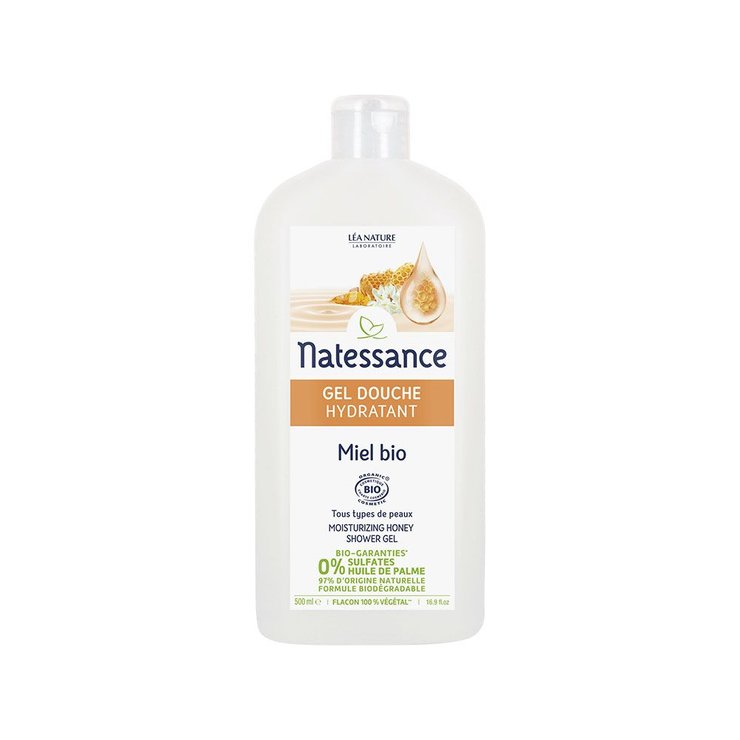 Gel Douche Miel Hydratant Bio 500ml Tous types de peaux Natessance