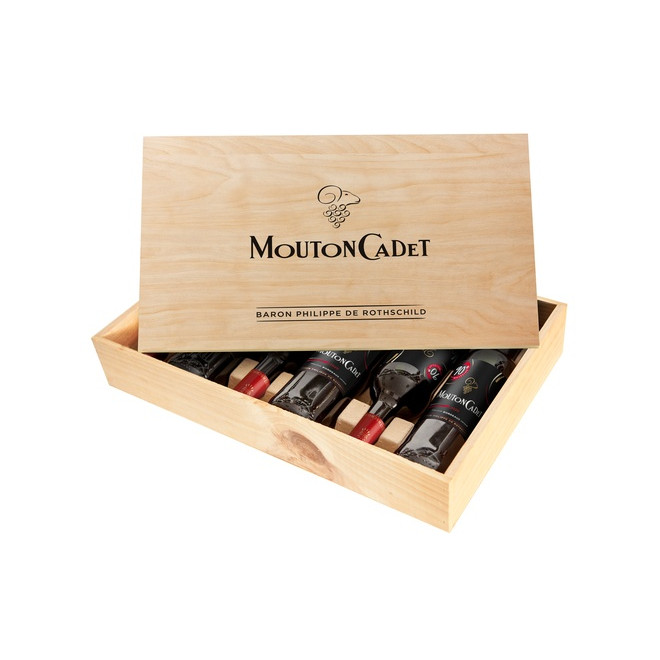 Mouton Cadet Rouge 2020 Coffret Bois 6 Bouteilles