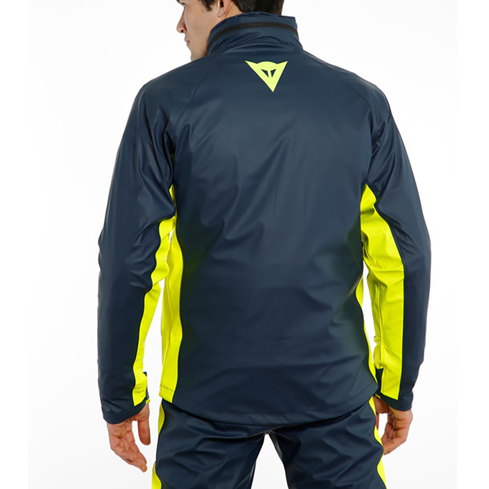 Dainese - Veste de pluie Storm 2 Unisex Bleu / Jaune fluo