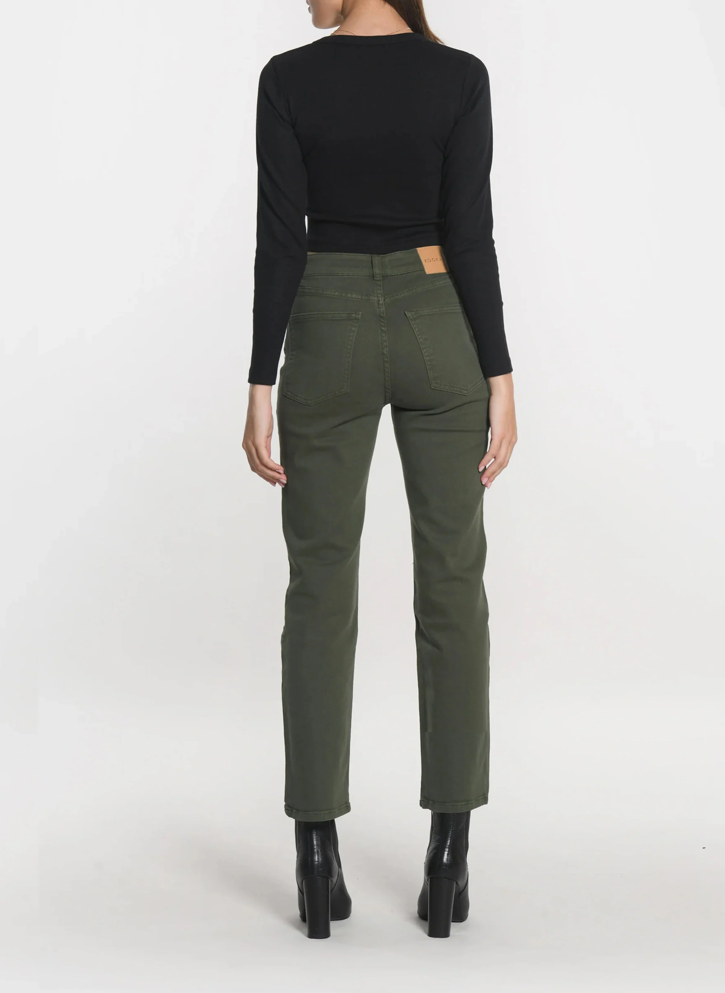 BRENDA - Jean droit| Kaki