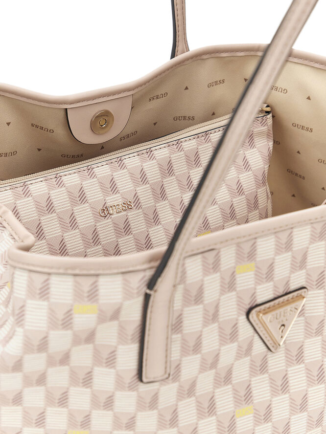 GUESS G WAVE LARGE 2 IN 1 TOTE Blush logo