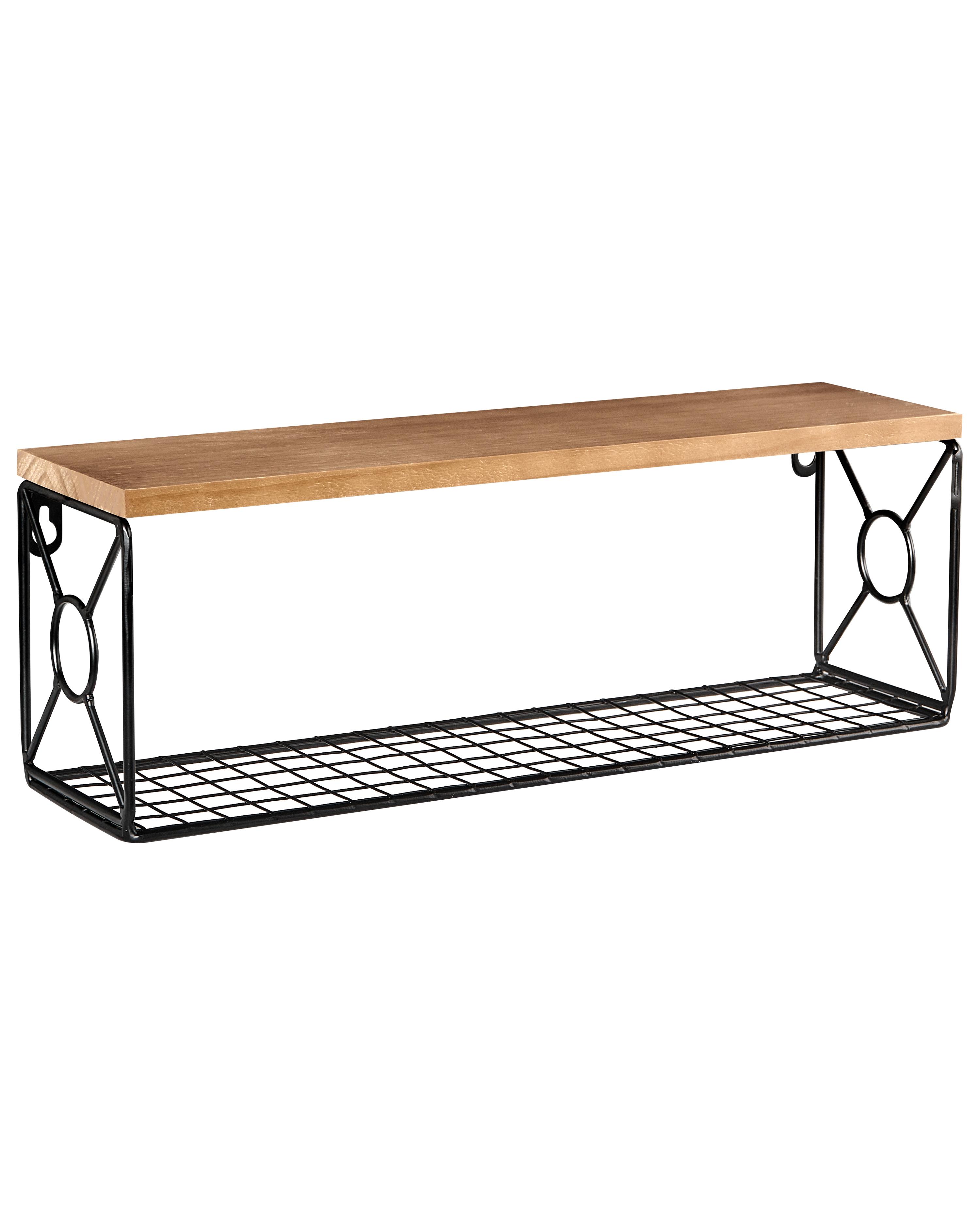 Badkamerwandplank zwart 42 x 13 cm COMPRIDA