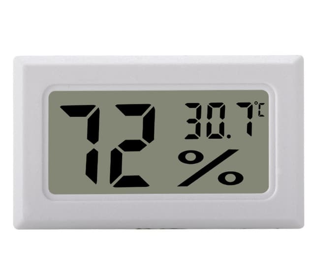 Mini LCD Hygrometer / Termometer Hvid 1-pak