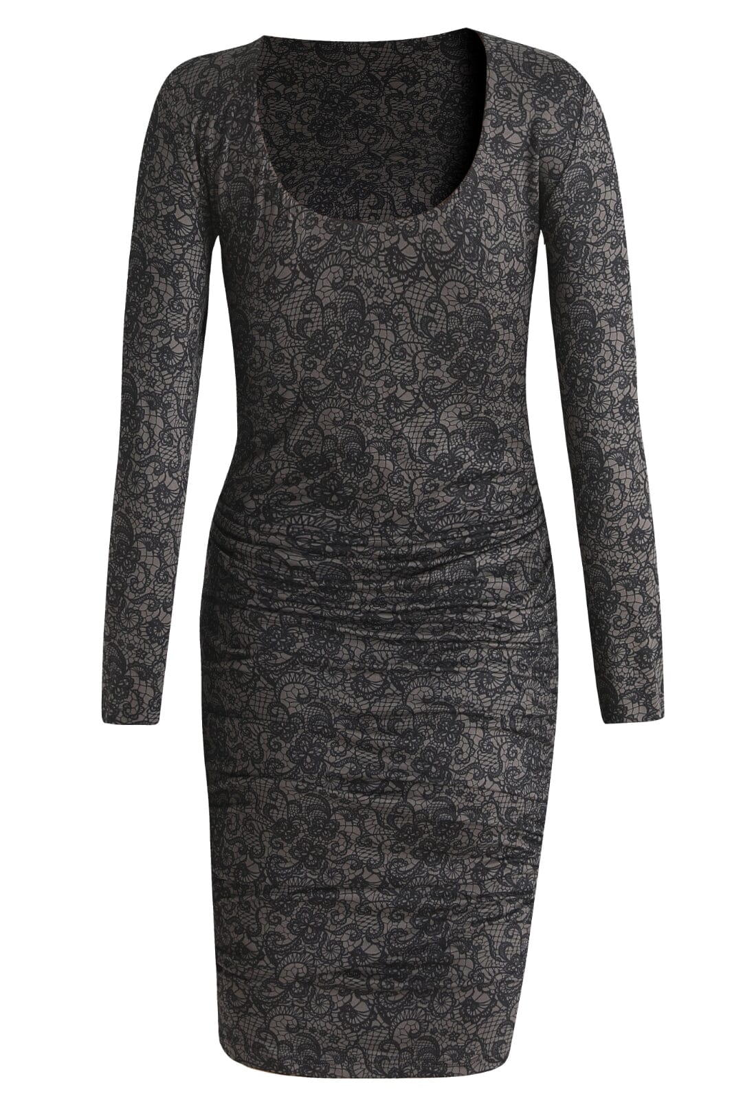 Liberte Alma-Ls-Turn-Dress black grey lace