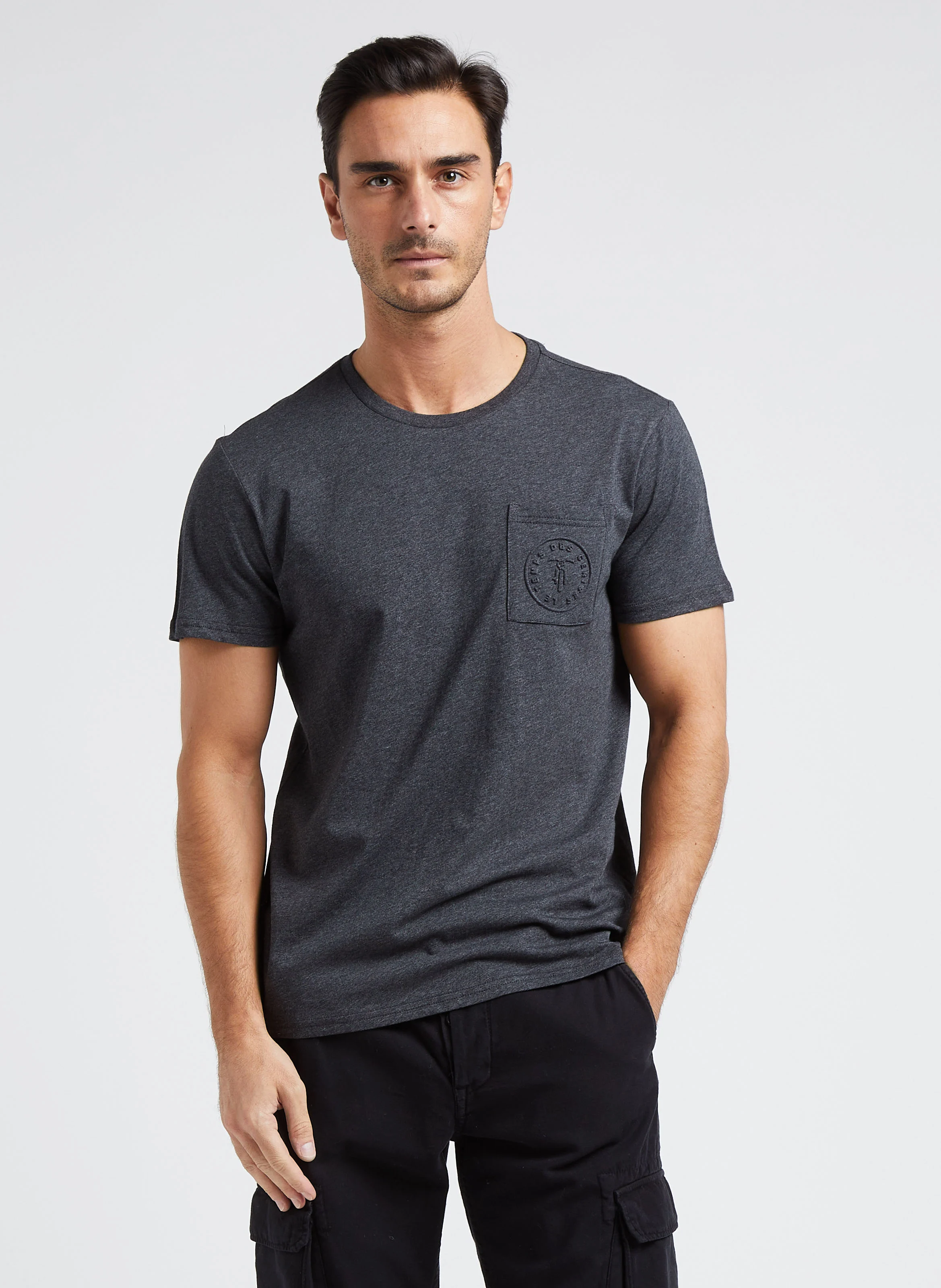 PAIA - Tee-shirt à col rond avec logo contrasté en coton| Gris