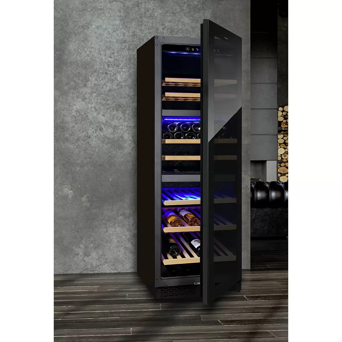 Weinklimaschrank 368L mit Schwarz