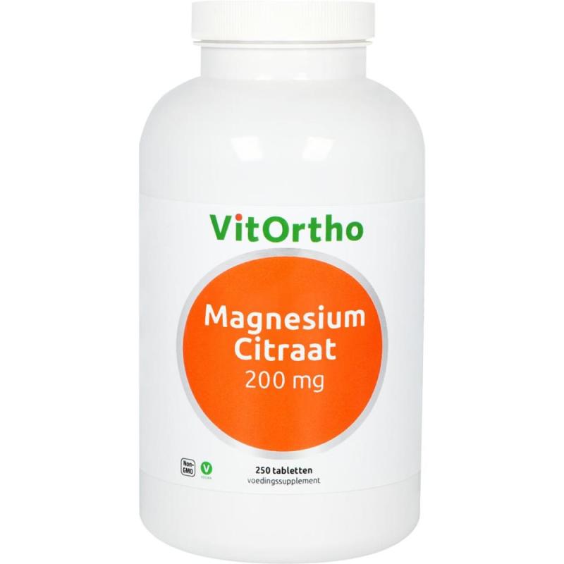 Vitortho Magnesium citraat 200 mg 250tb
