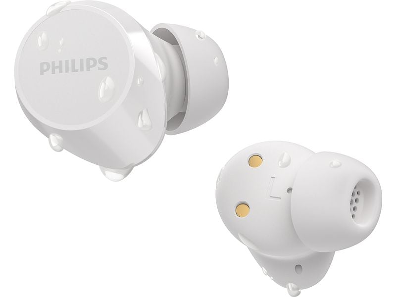 Philips True Wireless In-Ear-Kopfhörer TAT1209WT Weiss Kabellose Kopfhörer mit Mikrofon für den Lifestyle-Einsatz