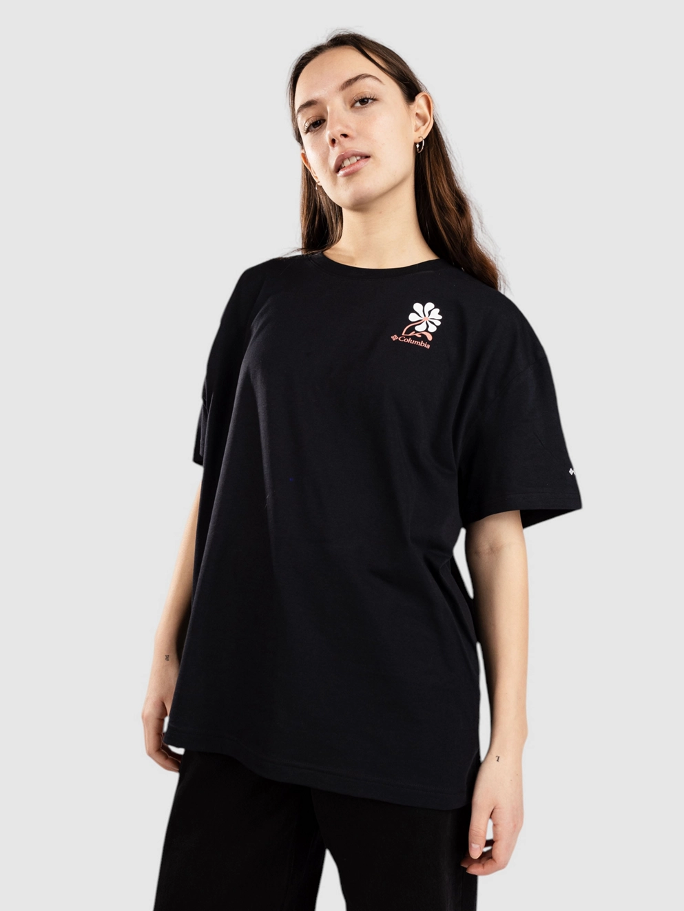 Columbia Rolling Bend Graphic Oversized T-Shirt black/floral fun