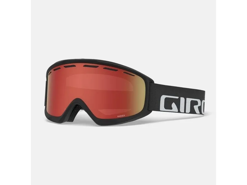 Giro INDEX ASIAN FIT, Enkelt objektiv, Sort, Unisex, Cylindrisk (flad) linse, Sort, Orange