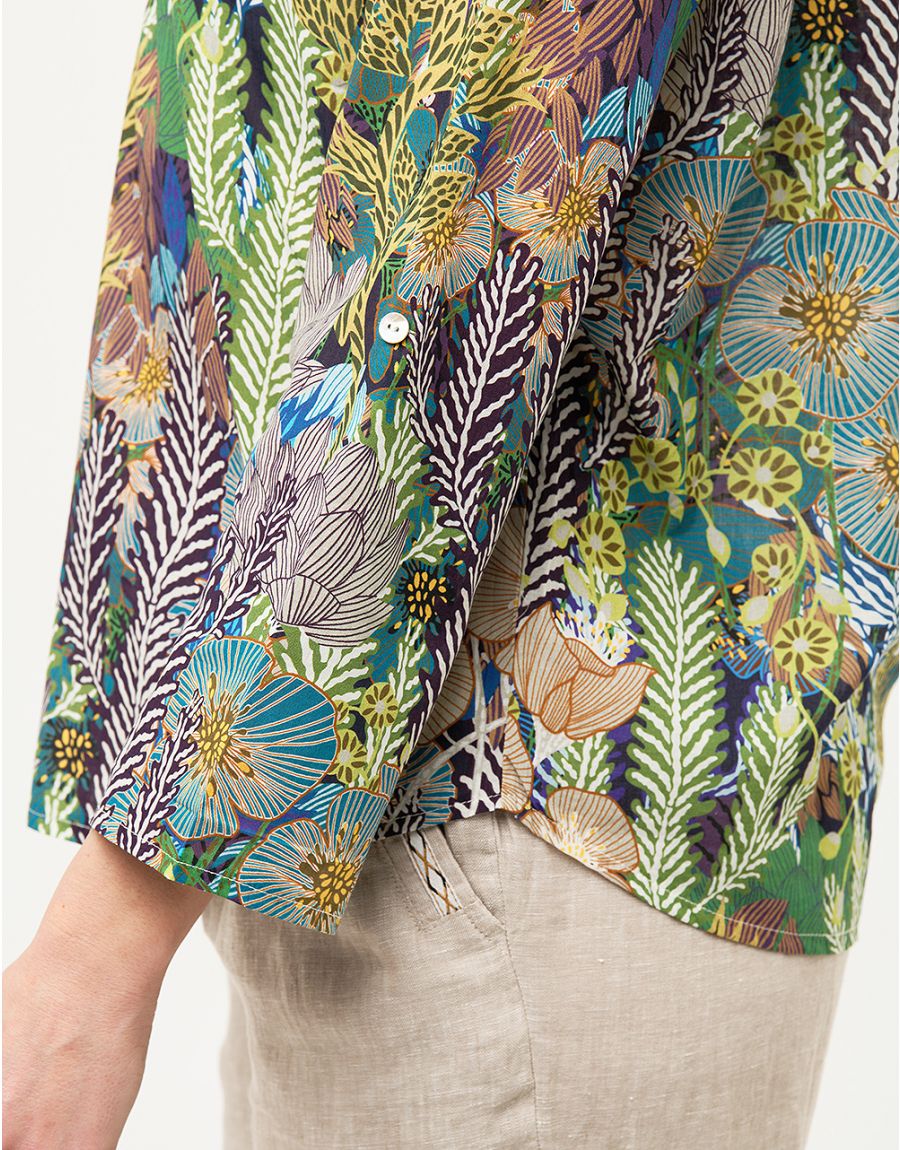 Blouse 100% coton bleu