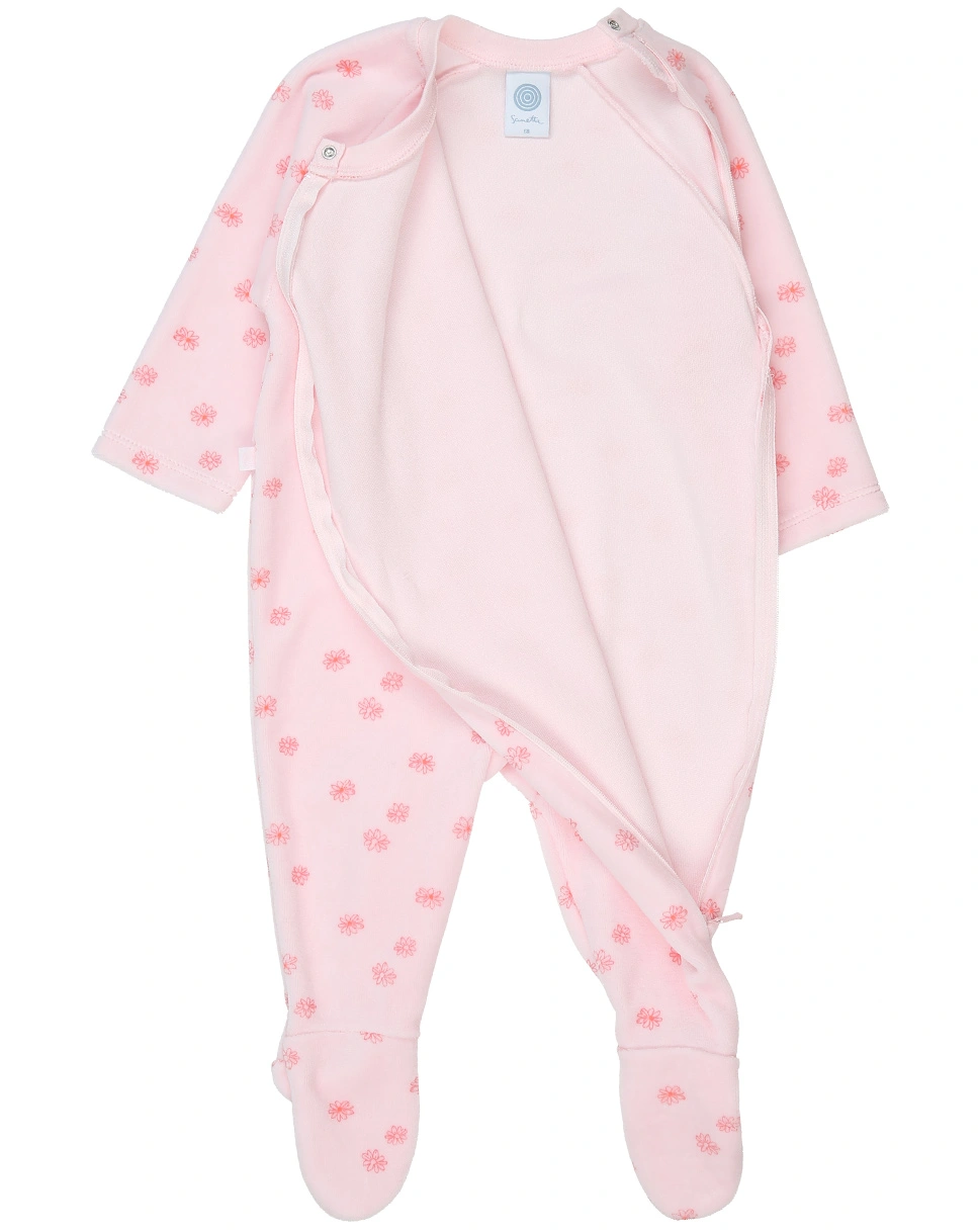 Nicki-Strampler BLÜMCHEN in rosa
