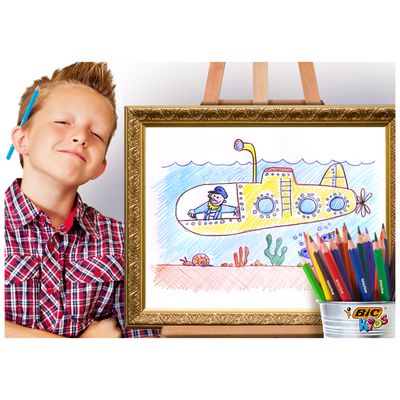 BIC Kids Evolution Ecolutions - 24 Crayons de couleur