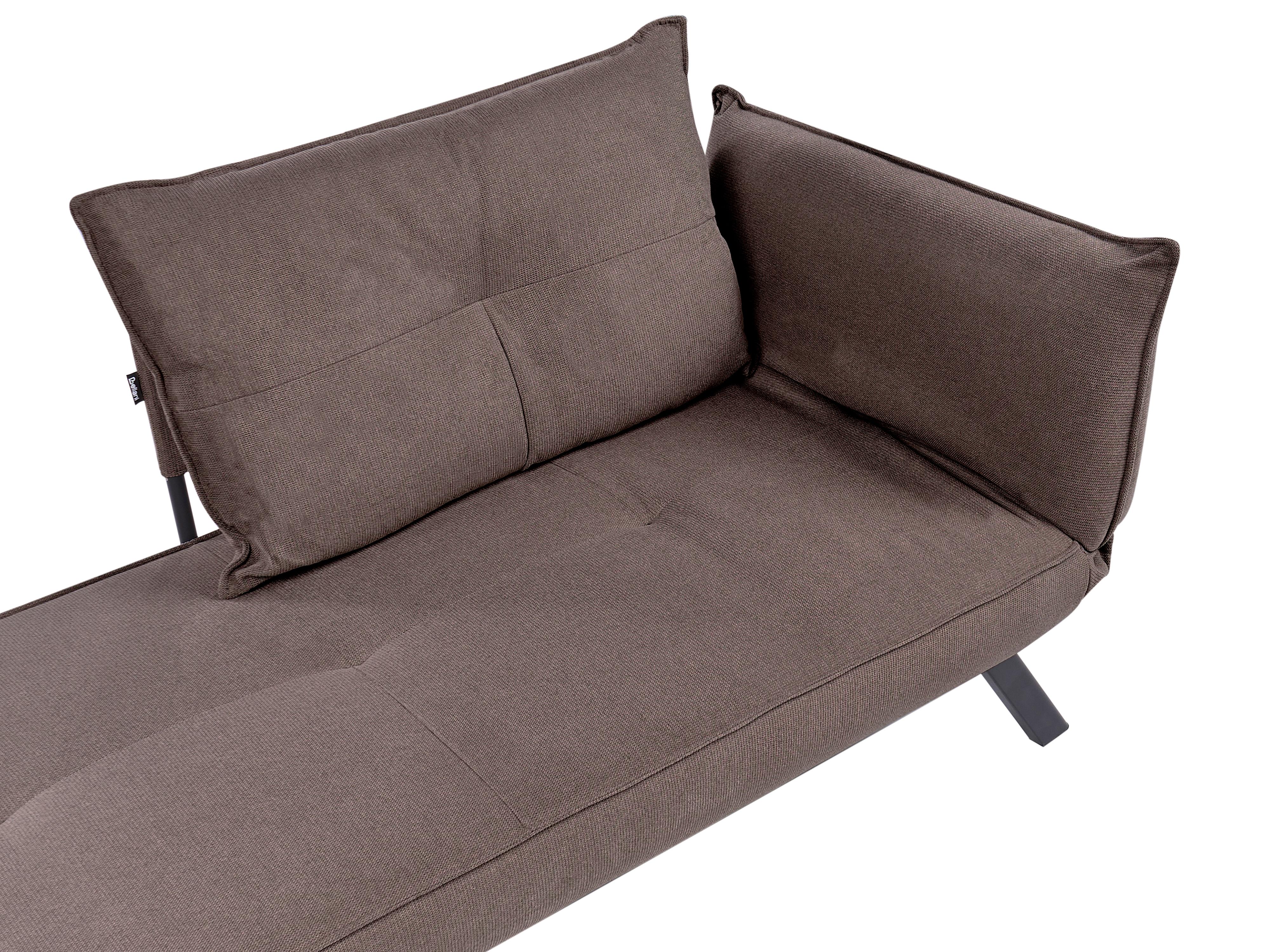 Rechtszijdige chaise longue ROCAMADOUR Stof Bruin