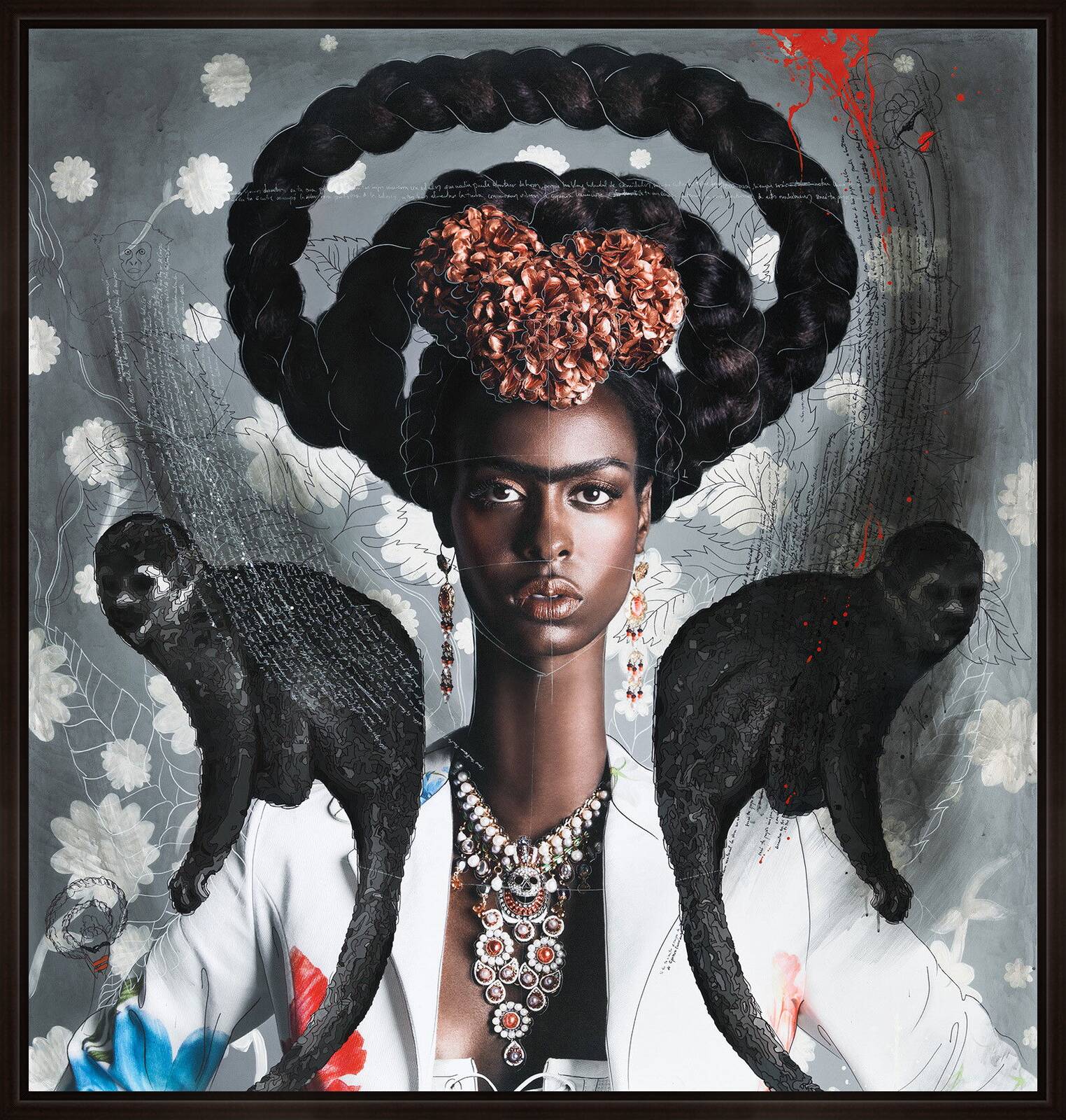 Black Frida with Monkeys by Efren Isaza - Limited Edition. Edition of: 150. Signed.