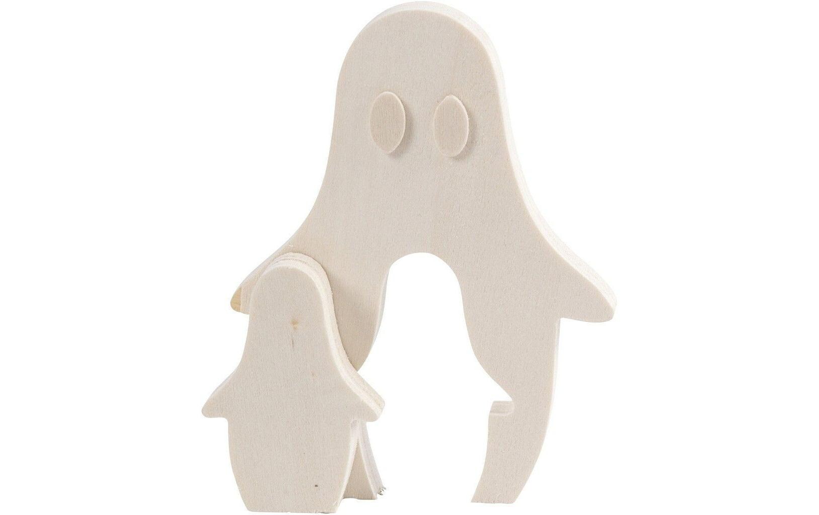 Holzfigur 6 + 11.5 cm Geist, 2 StückHolzfigur